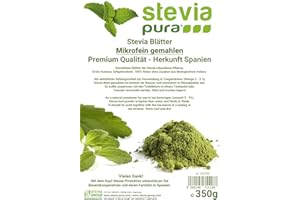 ‎STEVIAPURA steviapura Stevia Leaves - Pure Natural Product - Sweet Herb Stevia, Microfinely Ground - Vegetable Sweetener 350 g - Premium Quality