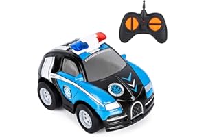 Thedttoy Voiture télécommandée, jouet de motricité, pour garçon de 2, 3, 4 ans, avec télécommande, cadeau de Noël pour garçon et fille de 2, 3, 4, 5 ans et plus, voiture de police