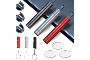 Ptyism 3 STK 2 in 1 Notfallhammer Auto mit Gurtschneider(Mit Pfeife/Fester Halterung/Prüfglas) Sicherheitshammer Autofenster Glasbrecher,Nothammer Auto mit Gurtschneider für Notfallrettung