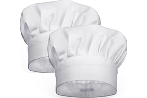 Abeillo 2 Sztuki Czapek Kucharskich, Uniseks, Czapka Kucharska Regulowana, Bawełniana Czapka Kucharska Profesjonalna
