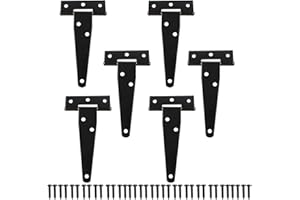 TamBee T Scharniere, Scheunentorscharniere schwer Torriemenscharniere TürscheunentorscharnierePflicht Stahl Schuppen Tür Scharniere 6 Stück (4inch)