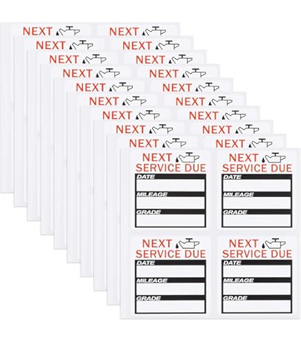 60x Ölwechsel Aufkleber - Selbstklebend Für Castrol & Andere Öle