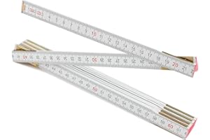 UIHRLM Foldable Ruler, 2M Wooden Folding Ruler Tool with Angle Scale, Large Legible Numbers & Clear Scales Folding Carpenters Rulers Meter Stick for Precision Measurement Design Drawing