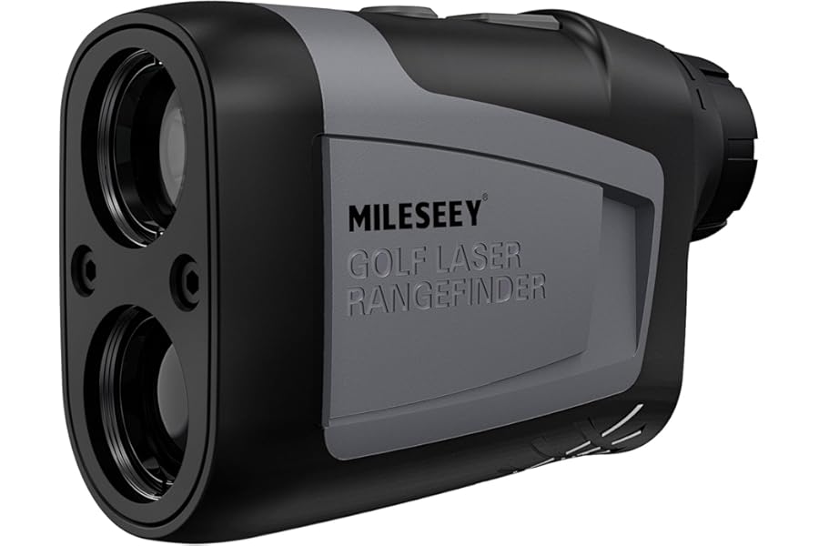 MiLESEEY Golf Range Finder with Slope On/Off,1100Yards,±0.5yard Accuracy,Flag Lock with Vibration,Legal for Tournament Play, Scan Measurement for Golfers,Carrying Case, Free Battery