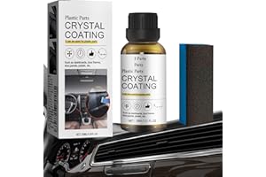 TBLMPNE Nettoyant Voiture Interieur, Crystal Coating Voiture Plastique Cuir Rénovation Revêtement, Renovateur Plastique Restaurateur Plastique, Éclat Garnitures Noires - Revitalisant Aspect Neuf (1 Pcs)