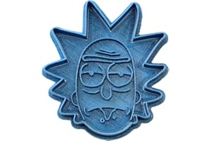 Cuticuter Rick Y Morty Cortador de Galletas, Diseño Rick, Plástico, Azul, 8x7x1.5 cm