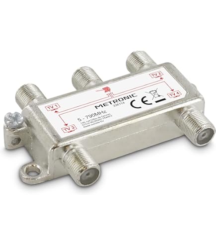 Antenne d'extérieur Trinappe amplifiée 57 dB UHF 4K HD Metronic 415049