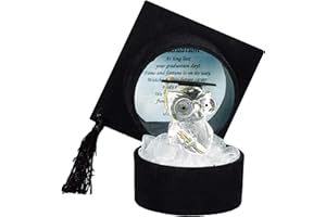 SAFRI GRADUATION GIFTS University College Degree Pass Present Crystal Owl in Black Graduation Hat/Mortarboard Cap Gift