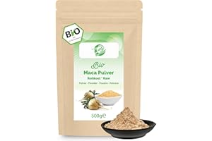 ‎CURLY SUPERFOOD Curly Superfood Gelbes Maca Pulver Bio aus Peru 500g - Kontrolliert biologischer Anbau, handgeerntet, Rohkostqualität & Laborgeprüft - Bio Maca Pulver Gelb abgefüllt in Deutschland