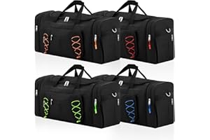 Weewooday 4er Dachbox Taschen Set Dachgepäckträger Tasche Duffel Bag mit 4 Reißverschlüsse Identifikaitonsmarker Schwarze Reisetasche für Auto Dachbox(Klassisch)