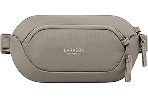 Larkson Sling Bag Herren & Damen Grau - Helge - Anti Diebstahl Umhängetasche mit RFID Blocker - Crossbody Bag Bauchtasche für Alltag & Reisen - Mesh Polsterung - Wasserabweisend