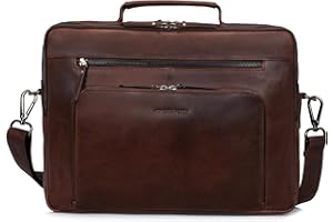 Marc Peter® Laptoptasche Auckland 15,6 Zoll Leder I Umhängetasche für Laptop I Aktentasche für Notebook I Tasche für Damen und Herren