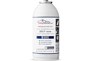AUTO EASY KLIMA EasyKlima® Refrigerante R1234yf con tinte UV – Recarga tú mismo el gas del aire acondicionado para coches fabricados desde 2017.
