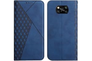 KOUYI Etui do Xiaomi Mi Poco X3 NFC/Poco X3 Pro,jakości skórzany portfel etui na książki z [podpórka] [Uchwyt na karty] Odporna na Wstrząsy Obudowa Etui z do Mi Poco X3 NFC/Poco X3 Pro（Niebieski）