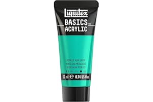Liquitex Acrilico Basics - Tubo di Pittura Acrilica, Verde Acqua Metallizzato, 22 ml