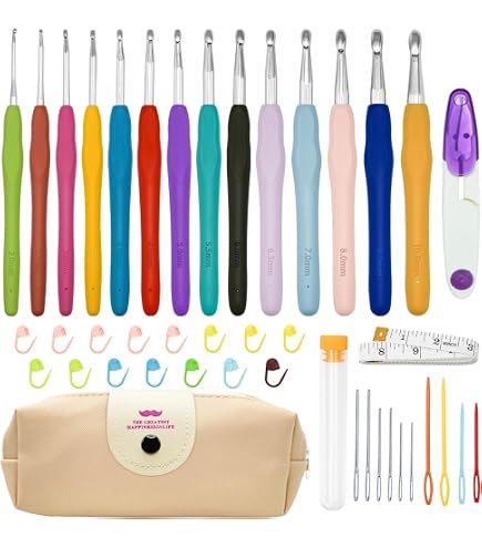 Set Uncinetto 60 Pennarelli + 9 Aghi Smussati - Kit Per Lavori A Maglia