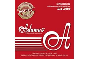 Adamas struny zestaw do strun mandoliny Historic Reissue Med.-Light .011 fosforowy brąz bal-end