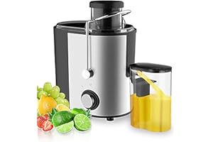 BAGOTTE Juicer Machine,600W Juicers Whole Fruit and Vegetable,3-Inch Wide Feed Chute Juicer Machine Stainless Steel, BPA-Free, Easy to Clean