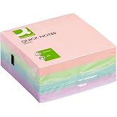 Q-Connect Peel and Stick Sticky Note Pad 75X75mm Pastel with 400 Sheets (KF01347)