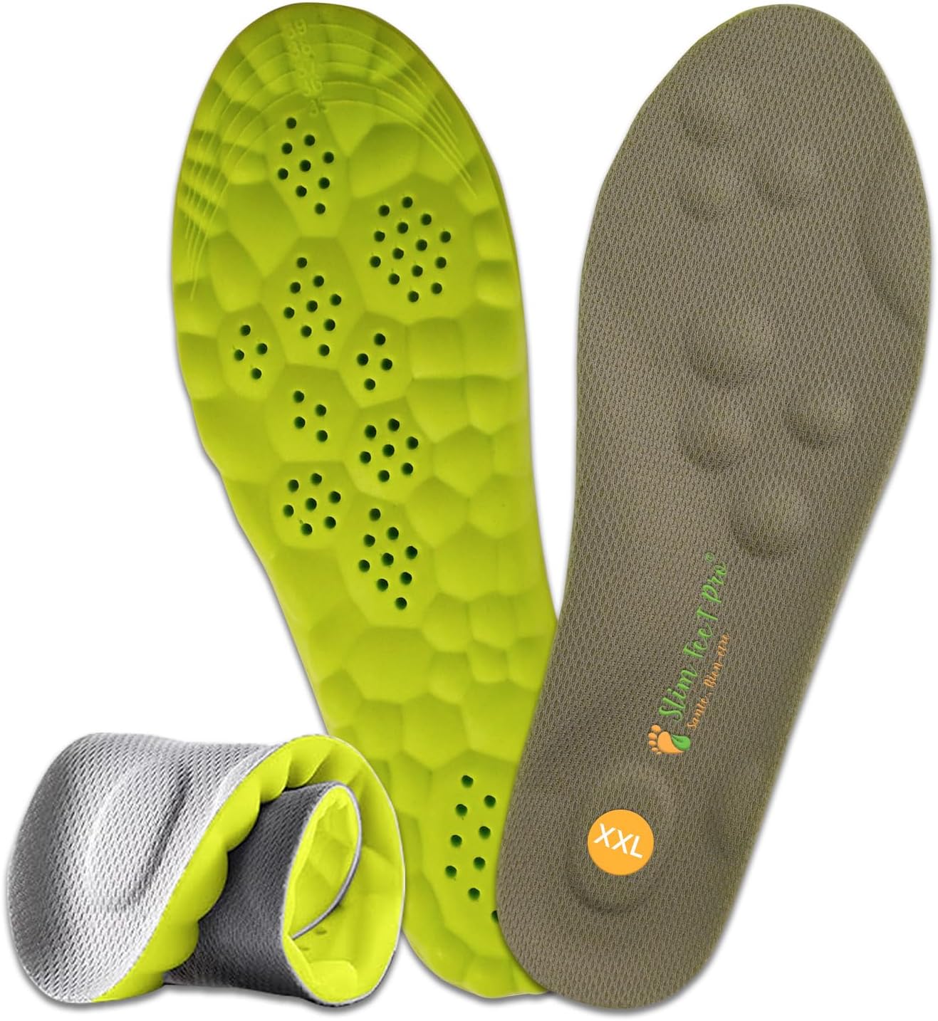 Slim Feet PRO Plantilla Nube Confort Ortopédica XXL 43-44 – Amortiguadora y Transpirable | Antideslizante | Alivio para Pies, Rodillas y Espalda – Hombre & Mujer