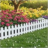 16 Inch PVC Garden Fence Border, Decorative White Picket Fence Panels for Garden Edging | RSP HOME DECOR (4)