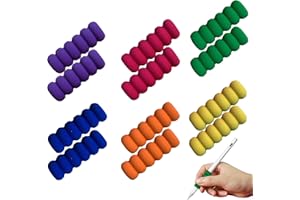 Cloudlink 12-Piece Pencil Grip Writing Aid - Soft, Comfortable, Durable for Hand Fatigue Relief - for Kids and Adults