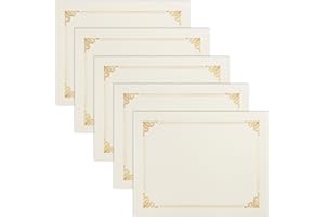 Better Office Products 25 Pack Ivory Certificate Holders, Diploma Holders, Document Covers with Gold Foil Border, for Letter Size Paper, 25 Count, Ivory White