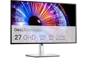 ‎DELL Dell U2724DE UltraSharp Thunderbolt 27 Zoll QHD (2560x1440) Monitor, 120Hz, IPS Black, 5ms, 98% DCI-P3, 2X Thunderbolt, 2X USB-C, 2X DisplayPort, HDMI, 4X USB, RJ45, 3 Jahre Garantie, Silber