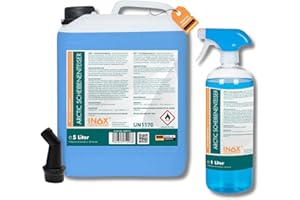 ‎INOX-LIQUIDSYSTEMS INOX® - Schnell wirkender Scheibenenteiser 5l + 1L Sprühflasche| Effektiver Scheibenenteiser Nachfüller | Scheiben Enteisen ohne Kratzen | Schlierenfreies Scheibenenteisen | Wirksam bis -40 Grad