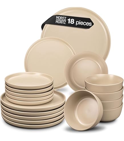 Karaca Scalloped 18-delige serviesset voor 6 personen, elegant porseleinen tafelservies, vaatwasmachinebestendig bordenset, duurzaam Chinees servies, wit