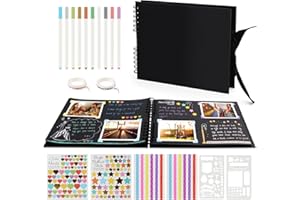 KEWUZY Album photo, Scrapbooking, Album Photo Scrapbooking Bricolage 80 Pages, Peut être Un Cadeau pour Un Anniversaire, Une Remise de Diplôme, La Saint-Valentin, Un Anniversaire de Mariage