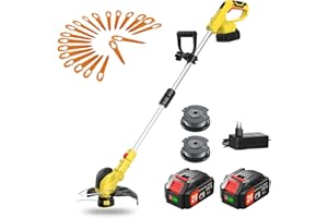 WRNEAOCH Tagliaerba Elettrico a Batteria K80 con Batteria 12.000 RPM e motore da 850W Tagliaerba Elettrico con 2 Batterie da 4,0 Ah è Ideale per Tagliare l'erba in Modo Efficace e Senza Sforzo