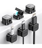 NemiTal Kabelhalter Set - 6 Magnetische Clips Mit 3M Kleber Für HDMI & Ladekabel