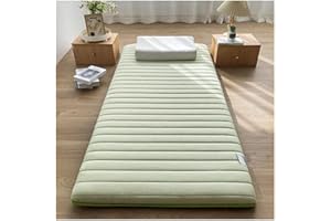 FZKUN Materasso, in stile minimalista, pieghevole, con superficie morbida trapuntata, supporto leggero in schiuma, per dormitorio studentesco, campeggio, camera degli ospiti