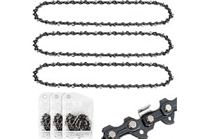 3 x motorsågskedja, 35 cm, 3/8 tum, LP 52 länkar 1,1 mm, ersättningskedja för sladdlös motorsåg, kompatibel med Makita DUC353, Einhell GP-LC 36/35 Li, Bosch, Husqvarna, Oregon
