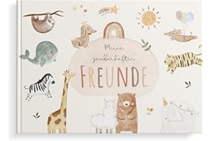 MeinBaby123® Libro de amigos para niños, libro de la amistad, libro de amigos, guardería, libro de amigos para la escuela, libro de amigos para niños, álbum de amistad, regalo para niños, álbum de