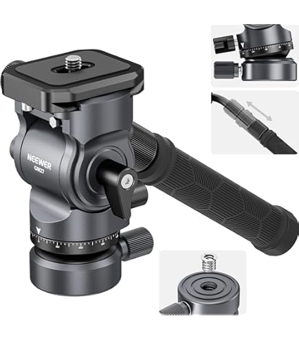 Testa Treppiede Fluida Soonpho Q-08S - Panoramica 360&deg;, Metallo, Per DSLR E Videocamere