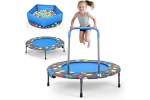 STYPLZ Trampolino pieghevole, portata 150 kg, mini trampolino con altezza regolabile