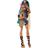 Monster High Mumya elbisesiyle prenses Nefera De Nile bebek, evcil mısır b&ouml;ceği Lavish ve &ccedil;anta, diz&uuml;st&uuml; bilgisayar, g&uuml;neş g&ouml;