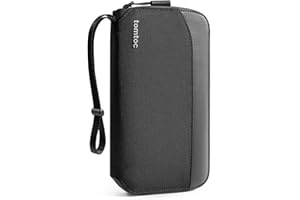 tomtoc Étui pour Passeport de Famille pour 6 passeports et 4 Cartes, Étui de Protection Organisateur avec Porte-Carte SIM et Eject Pin, Protection RFID, Compartiment pour Carte de Vaccination