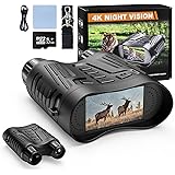 Nachtsichtgerät, 4K Nachtsichtgeräte 2600mAh Wiederaufladbares Nachtsichtgerät Jagd mit 32GB TF-Karte, 8X Digitalzoom, 3.2'' 