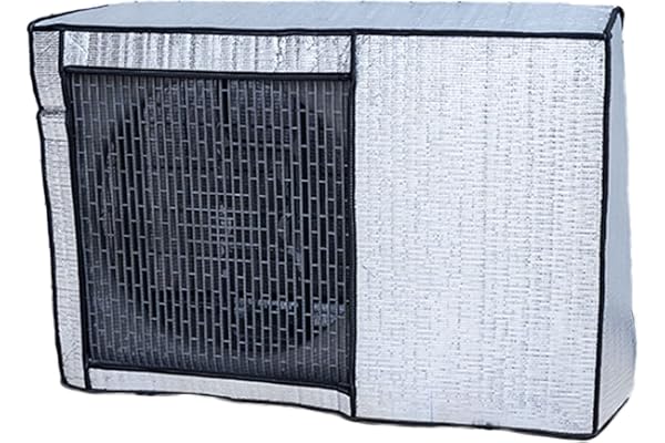 Anawakia Couverture Extérieure de Climatiseur Fait de Film d'Aluminium Anti-Poussière Housse Climatiseur Extérieur (Ouvert, 96 x 40 x 70 cm)