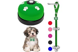 KEXIAVA 2 Unidades Timbres para Perros Timbre para Mascotas Perros Accesorios Timbre Perros Adiestramiento Timbre de Puerta para Perros para Salir al Aire Libre Campana de Tren de Cachorros (Verde)