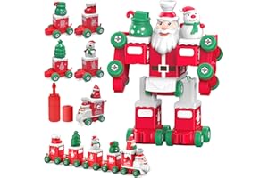 TOYABI Weihnachten Kinder Spielzeug, 5 in 2 Weihnachten Baum Socken Pullover Auto Switch and Go Weihnachtszug und Weihnachtsmann, Jungen und Mädchen ab 3 4 5 6 Jahre