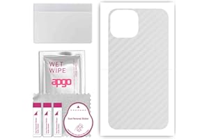 apgo Protecteur Skin, Autocollant, Peau, film en vinyle structuré pour l'arrière au modèle Apple iPhone 13 mini avec motif Carbone Transparent
