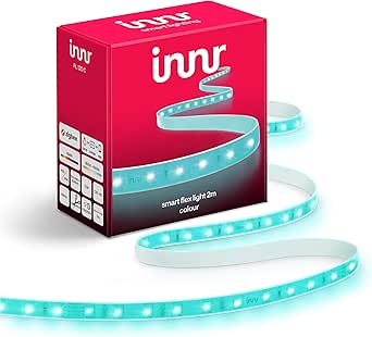 Innr Flex Colour, 2m Smart LED Strip, Compatible with Philips Hue*, Amazon Echo Plus &amp; Alexa (Hub Required) 2 Meter RGBW lightstrip, FL 120C