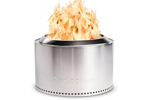 Solo Stove Yukon 1.0 Brasero sin Humos, Accesorio de Camping portátil para Quemar Madera Natural, Acero Inoxidable 304, ⌀ 68,5 cm, Altura 43 cm, 17,2 kg