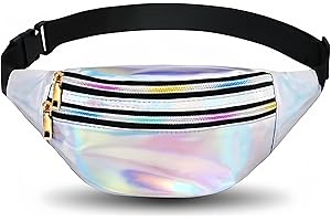 Flintronic Women's Bum Bag Fashion Waterproof Bum Bag Women Belt Bag Compartments with 3 Compartments Adjustable Strap Waist Bag for Sports Travel Hiking Outdoor Travel