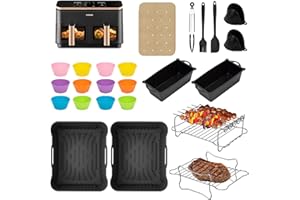 KUNOLI Heißluftfritteuse Zubehör für COSORI Heißluftfritteuse 8,5L, Airfryer Zubehör Air Fryer Accessories für COSORI Dual Zone Air Fryer 8,5L, Cookwise 9L