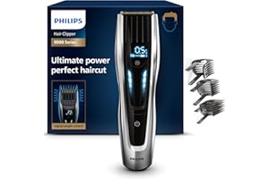 ‎PHILIPS Philips Series 9000 Haarschneider mit 400 Längeneinstellungen, langlebigen Titaniumklingen & digitaler Touch-Steuerung (Modell HC9450/20)